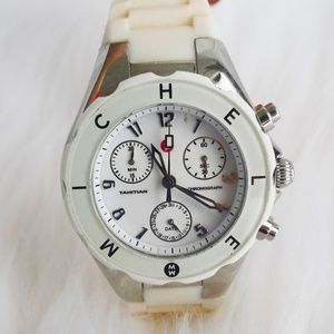 Michele Tahitian Jellybean Silicone Watch White